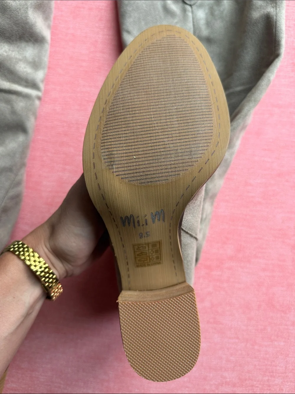 Mi.iM Taupe Suede Over-the-Knee Saint Boots 8.5 NEW